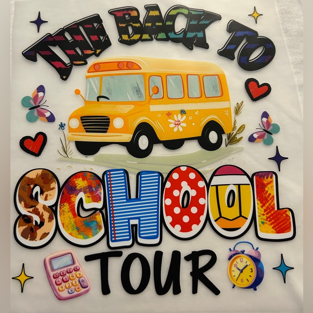 Youth Graphic Tee. Back To School Sizes Xsmall thru Large Youth. Made to order